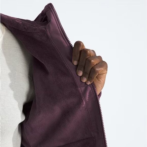 The North Face Women's Shelbe Raschel Fleece Hoodie Jacket Mauve, Size Medium - Picture 3 of 16